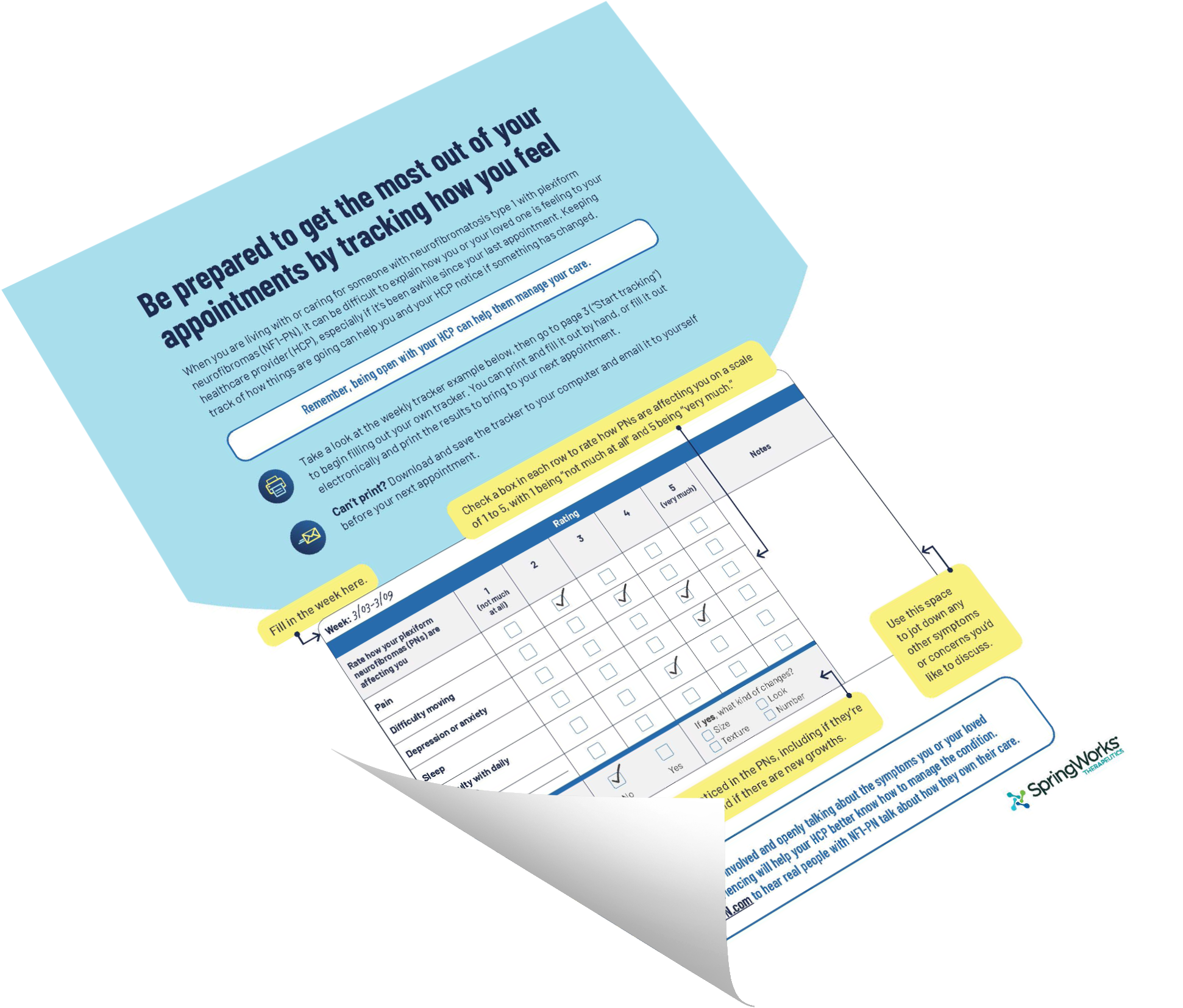 Make the most out of conversations with your health care provider by tracking your symptoms between visits and being prepared with questions to ask.